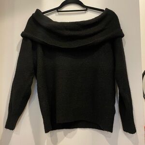 Black Off-Shoulder Sweater